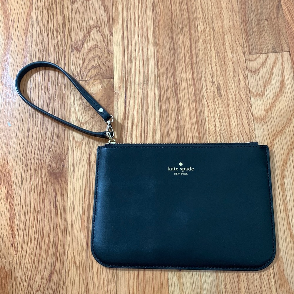 Kate Spade Black Leather Wristlet